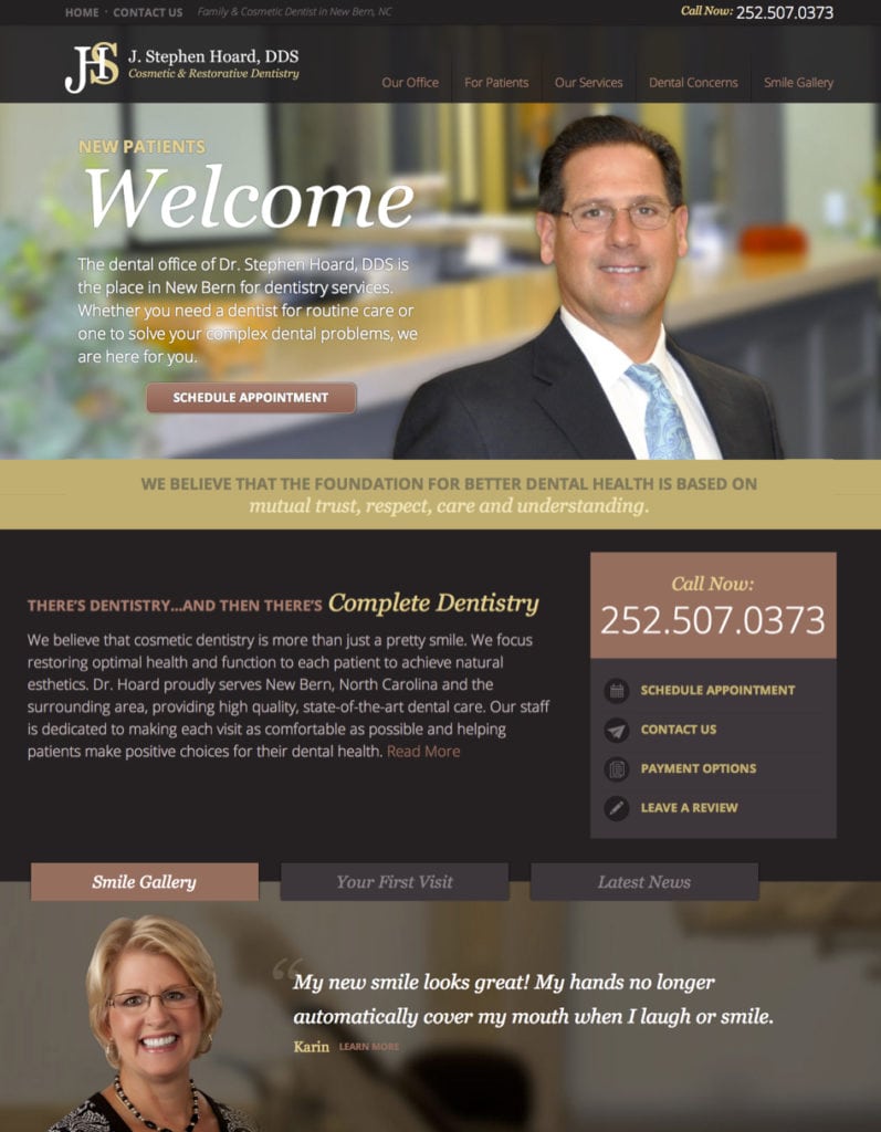 New Bern NC Dentist Website By Ads Next