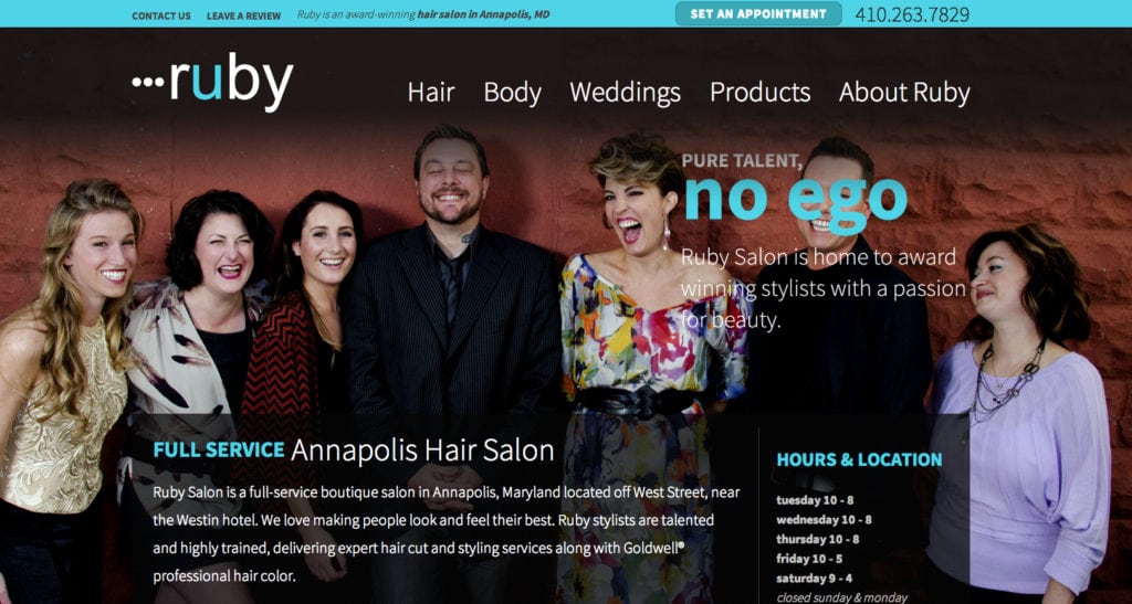 Annapolis Hair Salon Website By Ads Next